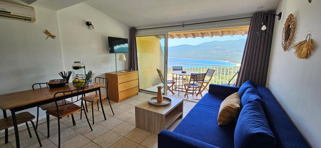 Chalereux T2 Vue Mer Et Piscine Alba Rossa Serra-di-Ferro Kültér fotó