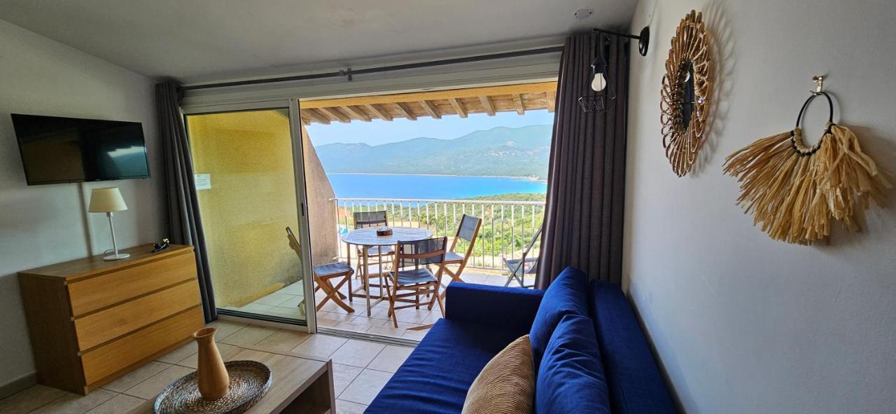 Chalereux T2 Vue Mer Et Piscine Alba Rossa Serra-di-Ferro Kültér fotó