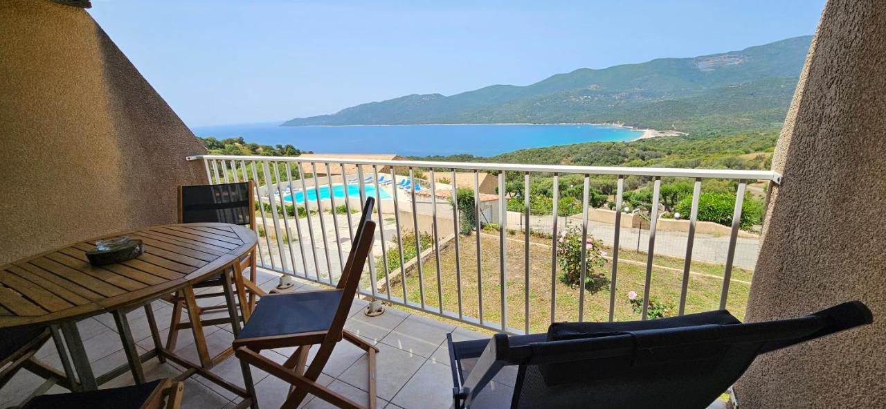 Chalereux T2 Vue Mer Et Piscine Alba Rossa Serra-di-Ferro Kültér fotó